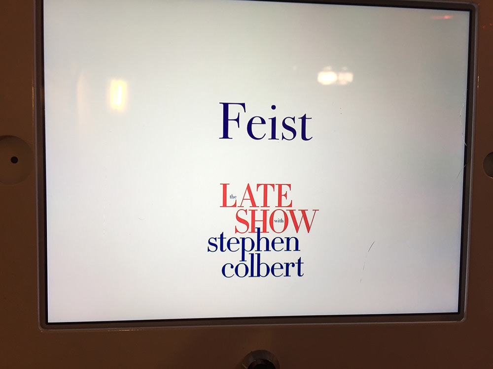 Feist performing 'Century' on Colbert, June 6, 2017