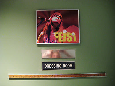 Feist's dressing room